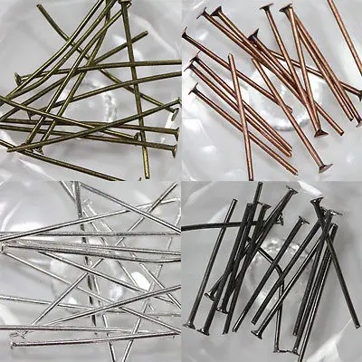 

1200pcs Plated Flat Head Pins Jewelry Finding Jewelry Making Beads 18MM