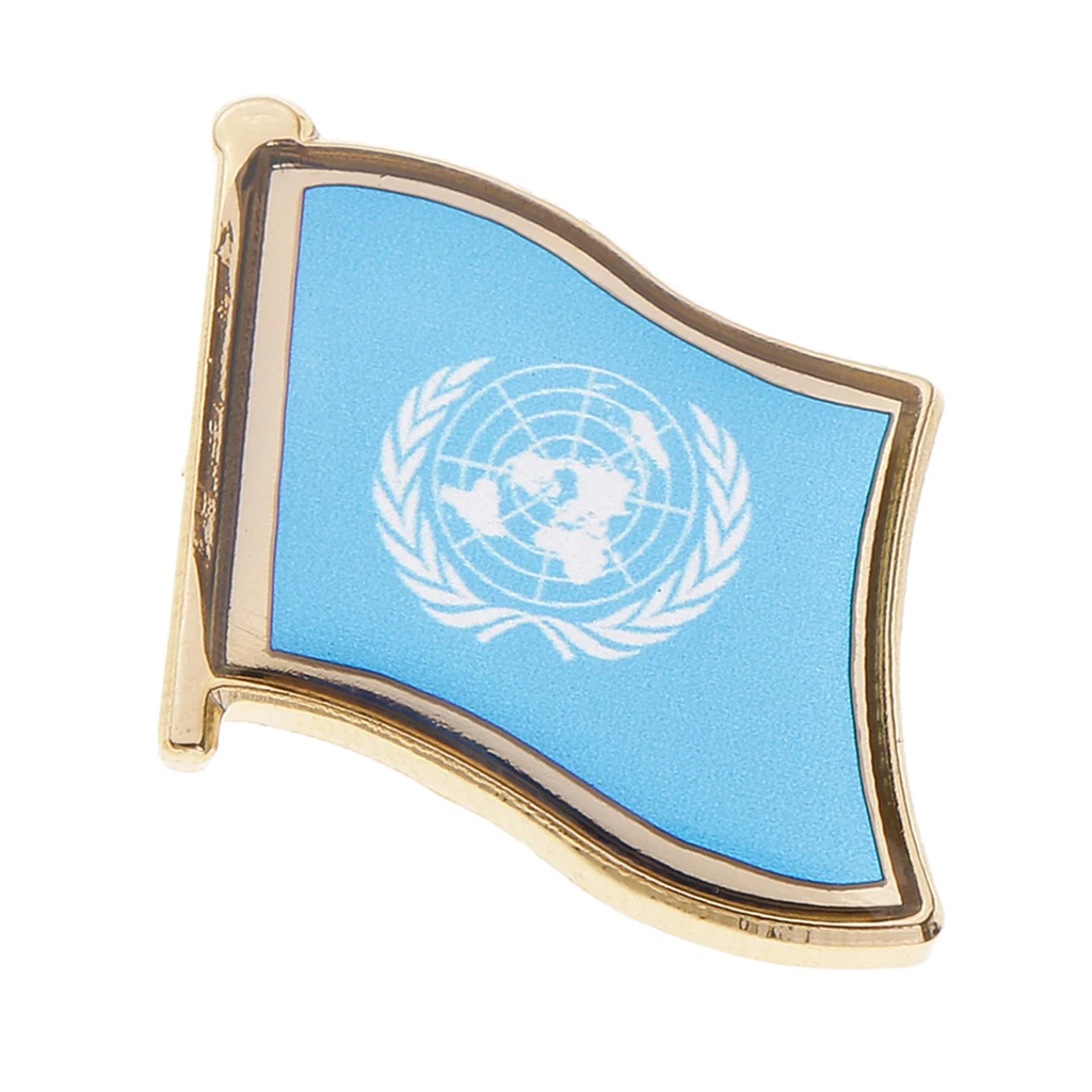 Badge Epingle 38mm Button Pin ONU Nations Unis organisation internationale états 