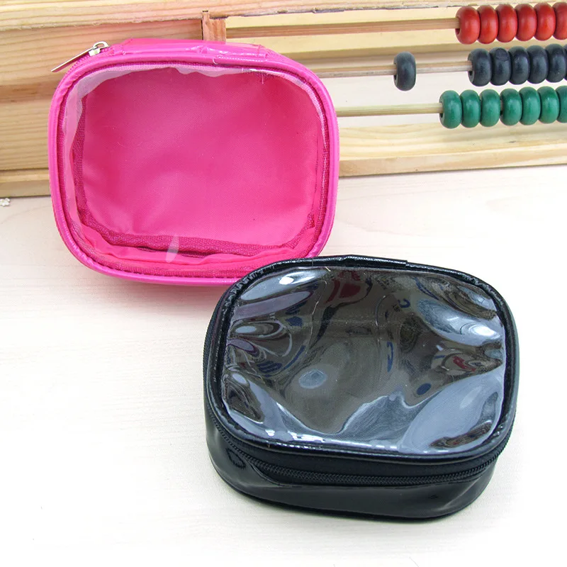  10pcs New High quality fashion beautiful DIY Contact lens case Storage Bag Transparent cosmetic bag