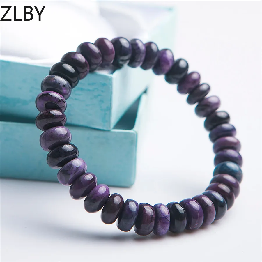 

Drop Shipping Women Female Natural Stone Bracelet Healing Gems Crystal Abacus Bead Stretch Natural Sugilite Bracelet AAAAAA