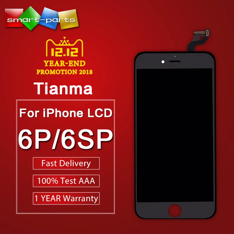 

Premium Tianma LCD For iPhone 6 plus 6s plus lcd diaplay Screen Replacement with 3d force Touch Digitizer Assembly Free DHL