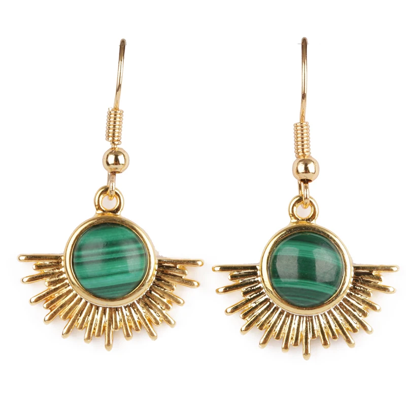 KEJIALAI Hotsale Fashion Dangling Earrings Round Stone Unique Style