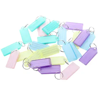 

Barber Colorful Plastic Name Tag Badge Clip Holder Key Chain 25 Pieces