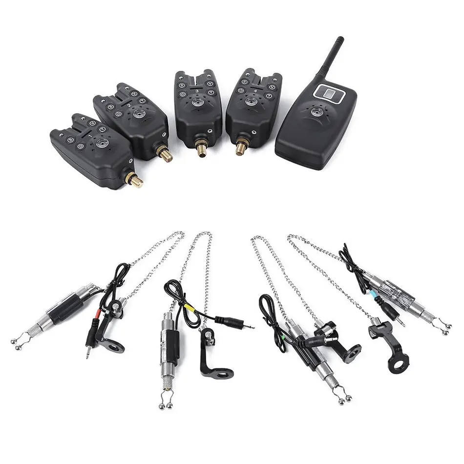 

Wireless JY-19-SW Fish Fishing Alarm Bite Set Fishing Alarms Bells Carp Light for Tackle Rod Fishing with LCD Screen Indicator