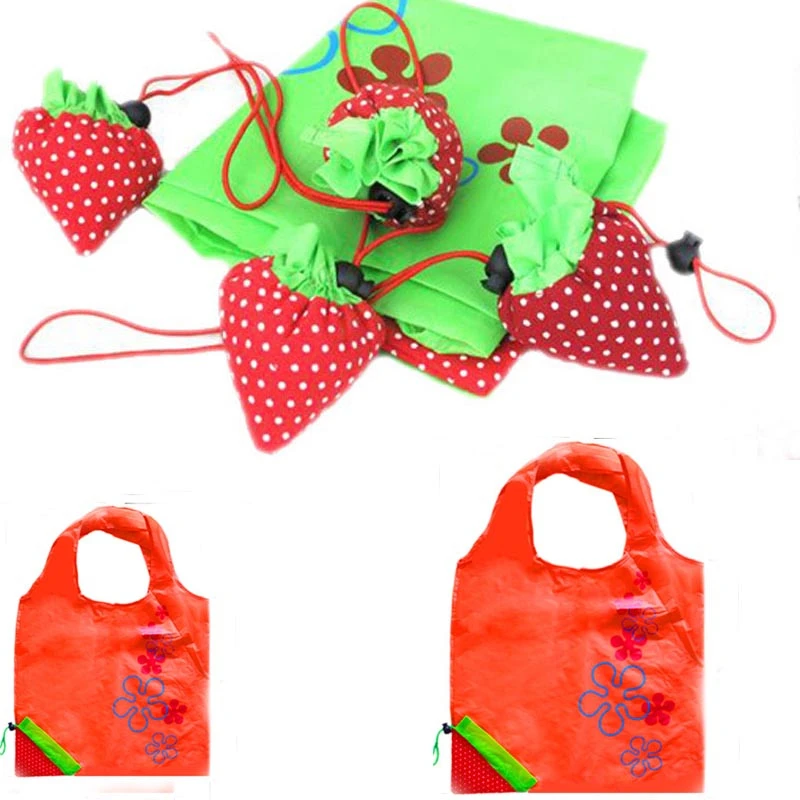 

CONEED 2018 Strawberry Folding Shopping Bag New Simple Strawberry Fruit Green Folding Convenience Shopping Bag Oc11 40