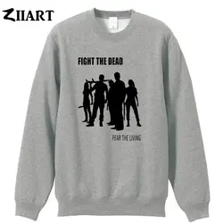 The walking dead FIGHT THE DEAD FEAR THE Live couple Одежда для девочек, Женская хлопковая осенне-зимняя флисовая толстовка