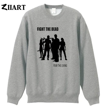 the walking dead FIGHT THE DEAD FEAR THE LIVING couple clothes girls woman cotton autumn winter fleece Sweatshirt rain on the dead