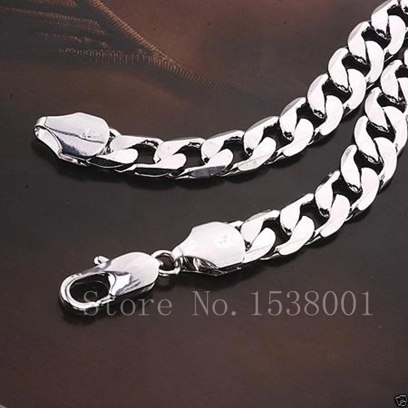Classic Cuban Necklace White Gold 