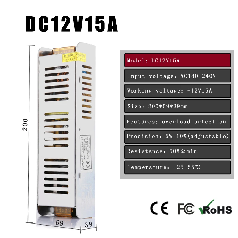 12V15A