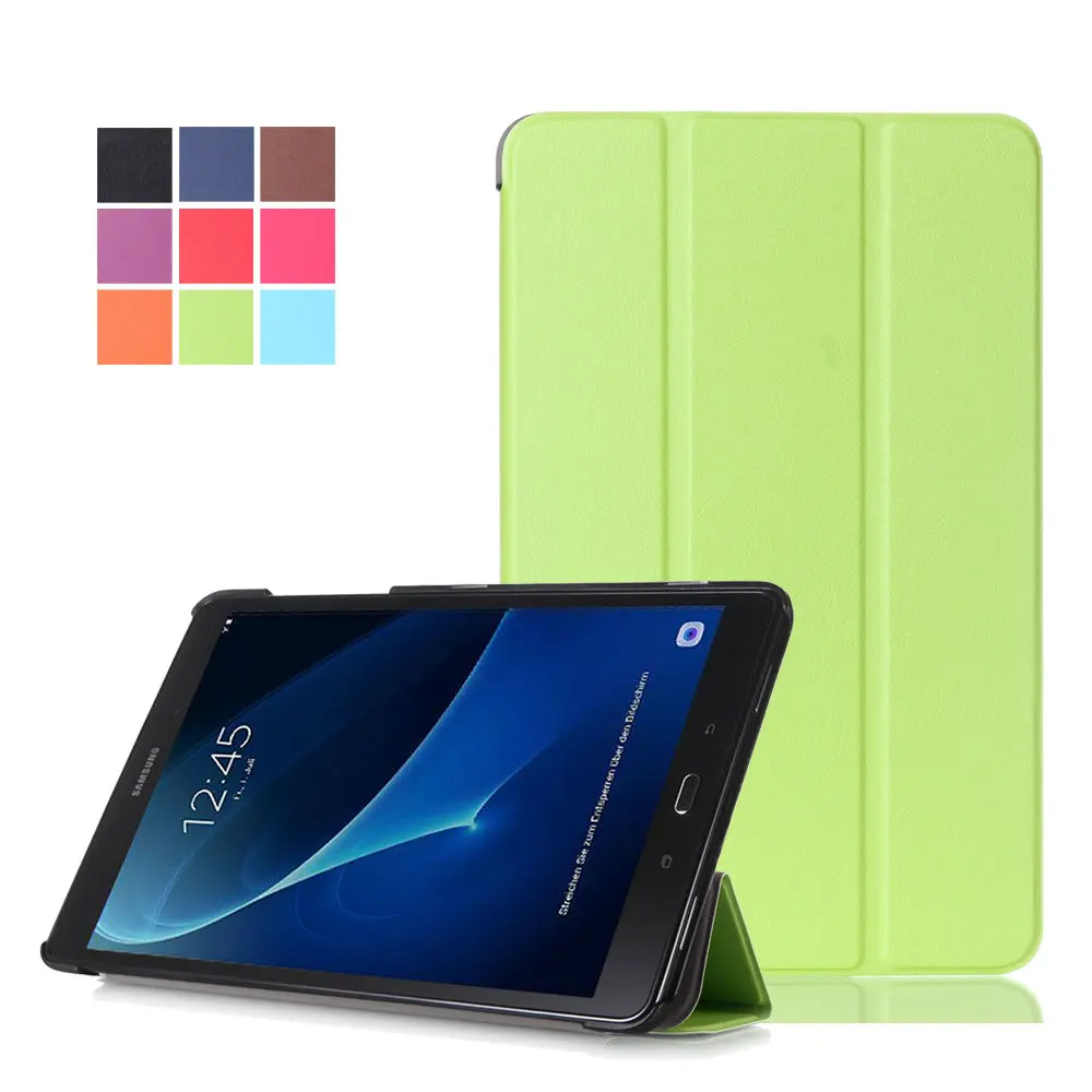 Для samsung Galaxy Tab A 10,1 T580N T580 T585 чехол s KST из искусственной кожи умный чехол для Galaxy Tab A10.1 SM-T580 - Цвет: Зеленый