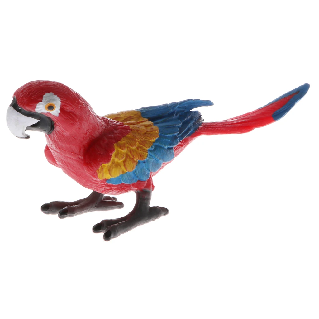 Plastic Realistic Wildlife Jungle Forest Animals Parrot Action Figure Toys Playset, Eduactional Toys For Kids Collectibles