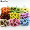 6pcs Cheap Daisy Artificial Flower Silk Sunflower Bouquet For Wedding Decoration Scrapbooking DIY Wreaths Craft Fake Flowers ► Photo 1/6