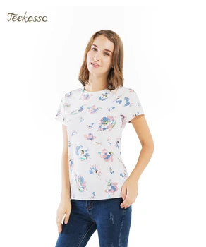 

Flowers Floral Printed Women T Shirts Summer New Fashion Slim Fit Short Sleeve T-Shirt Harajuku Hipster Tops Tee Tshirt Womens