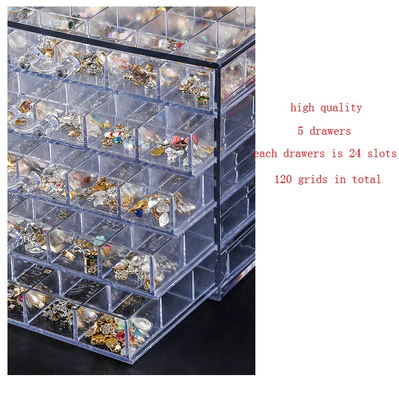 Ящик для хранения ювелирных изделий для ногтей Прозрачный многослойный 120 ящик для сверления ногтей шкаф для хранения и классификации ящик алмазная живопись