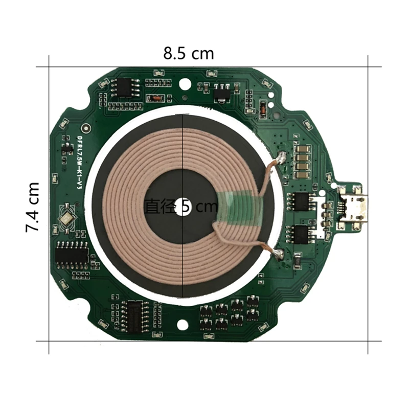 1 компл./лот ультра-тонкий быстрый беспроводной передатчик зарядного устройства печатная плата модуля катушки импорт ST Быстрая зарядка