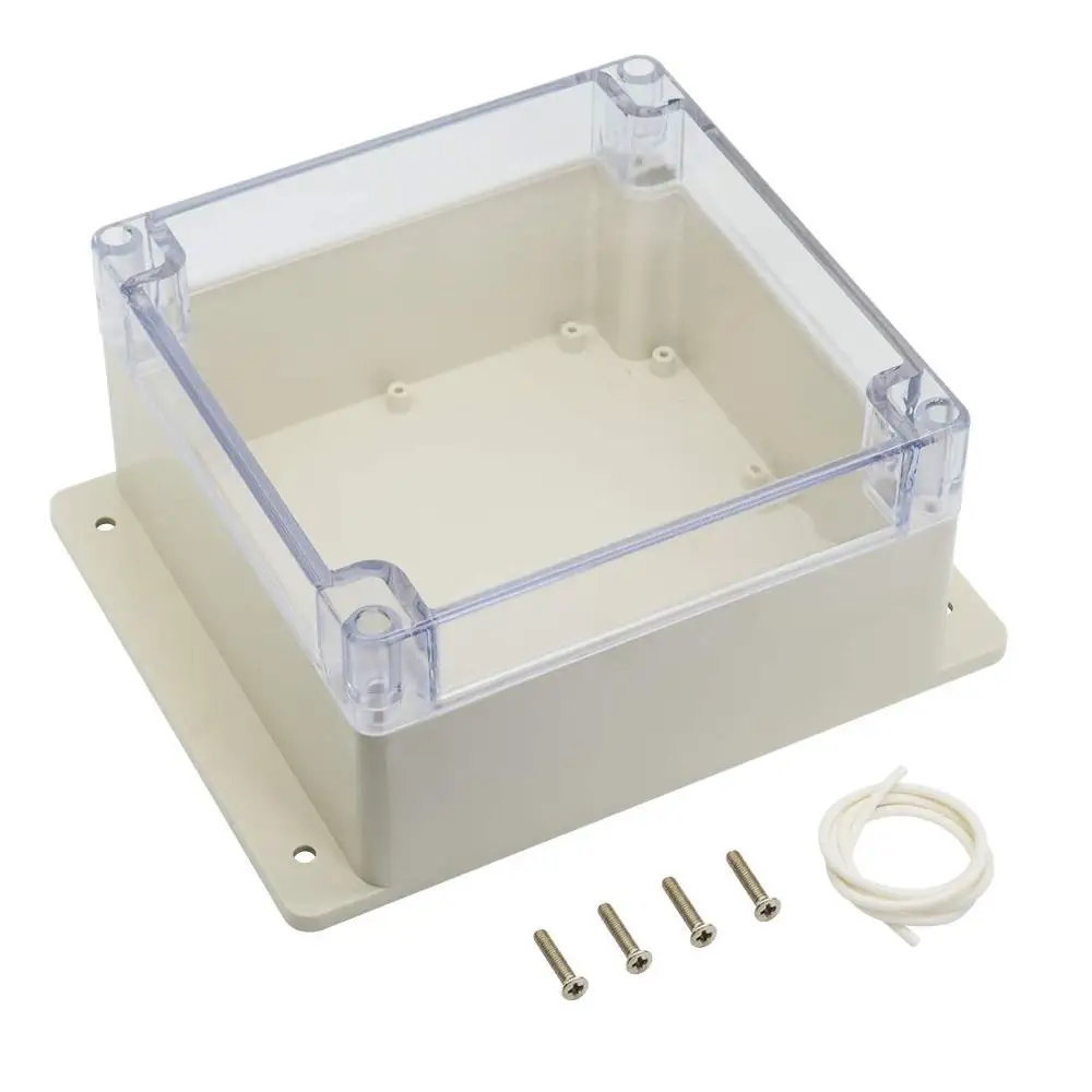 

160*160*90MM Waterproof Dustproof ABS Plastic Junction Box Universal Electric Project Enclosure with PC Clear Transparent Cover