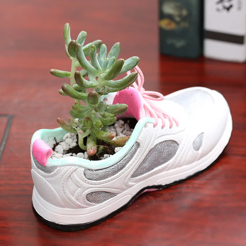 Creative Shoe shape Flowerpot Succulent Planter Cute White / Green ...