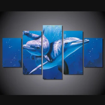

HD Printed Animal delfin Painting Canvas Print room decor print poster picture canvas tableau decoration murale