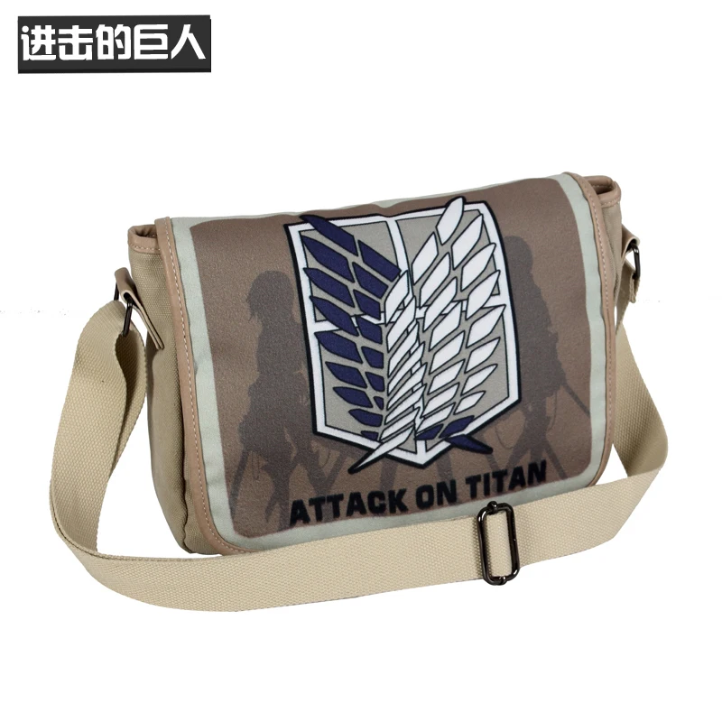 

Anime Shoulder Bag Attack on Titan Sling Pack School Bags Bookbag Messenger Bag Travel Male Men's Bag handbag