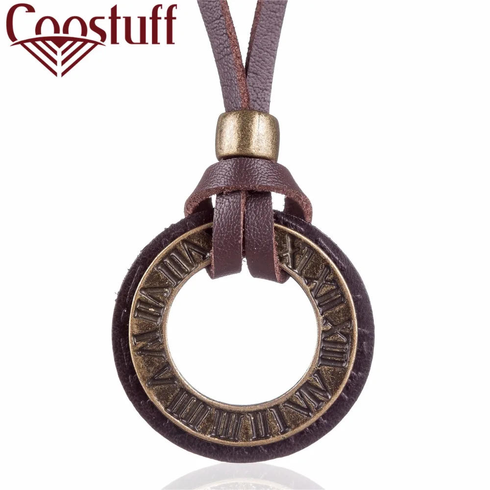 maxi necklace Men jewelry vintage Rome genuine leather Necklace statement necklaces & pendants Men Necklaces women choker anime