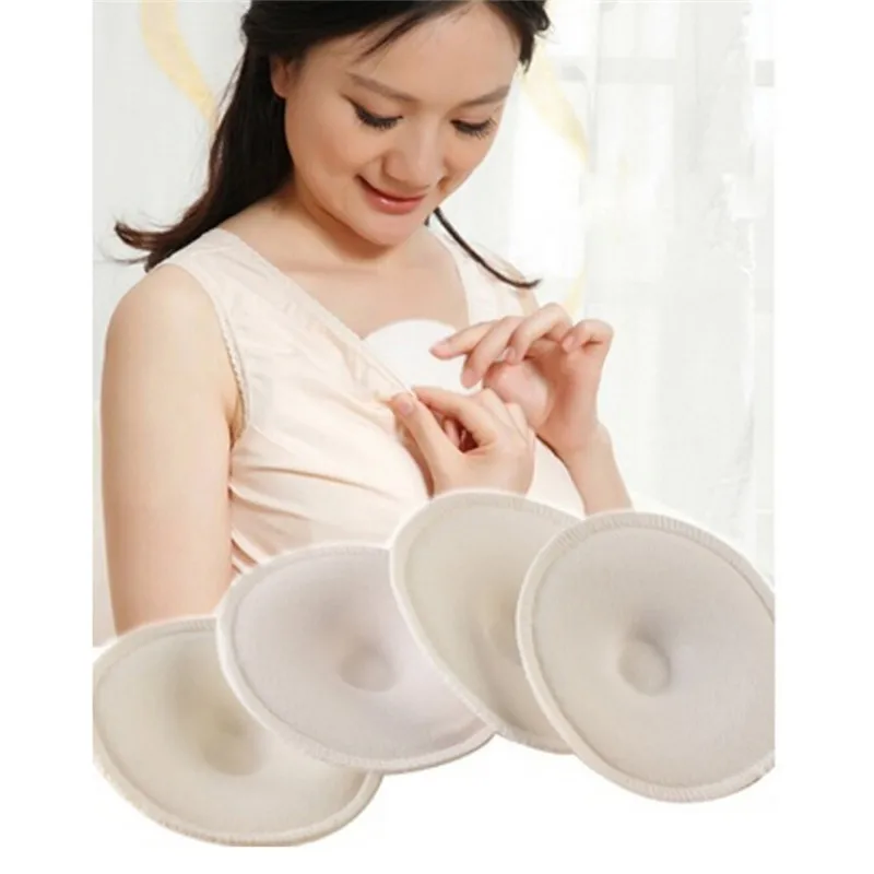 8Pcs/lot White Soft Absorbent Cotton Washable Reusable Breastfeeding Breast Nursing Pads Wholesale 4