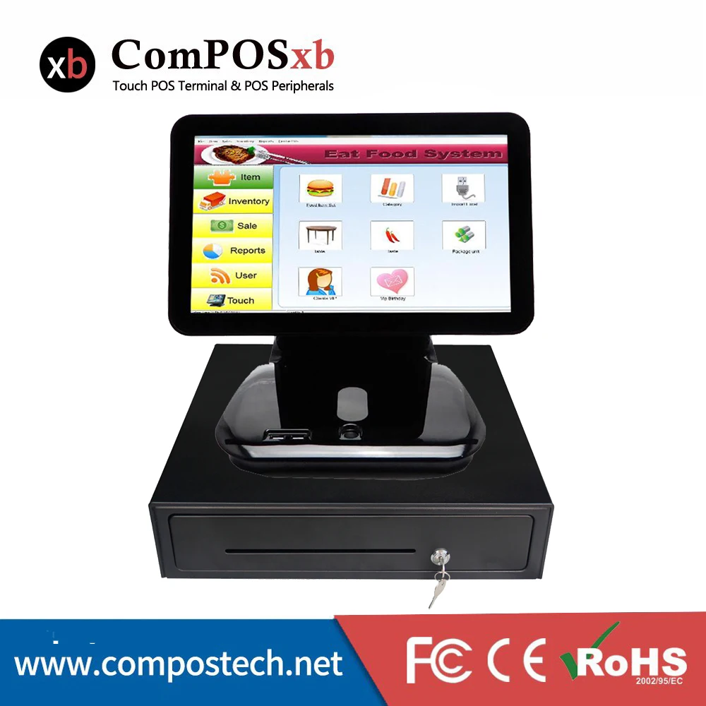 

EPOS All In One 15.6 Inch TFT LCD Capacitive Screen With Cash Drawer Pos System For lottry Store