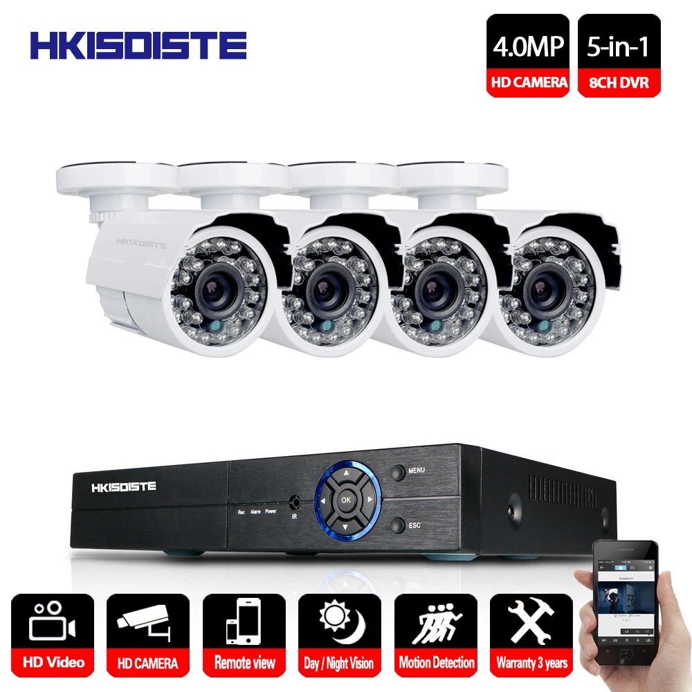 Full HD 8CH 4MP DVR CCTV System Kit 4MP Outdoor AHD Camera Waterproof IR P2P Security Video Surveillance Set 2TB hard disk Full HD 8CH 4MP DVR CCTV System Kit 4MP Outdoor AHD Camera Waterproof IR P2P Security Video Surveillance Set 2TB hard disk