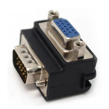 

DHL free shipping 15Pin VGA Male to Female right angle adapter ,50pcs/lot