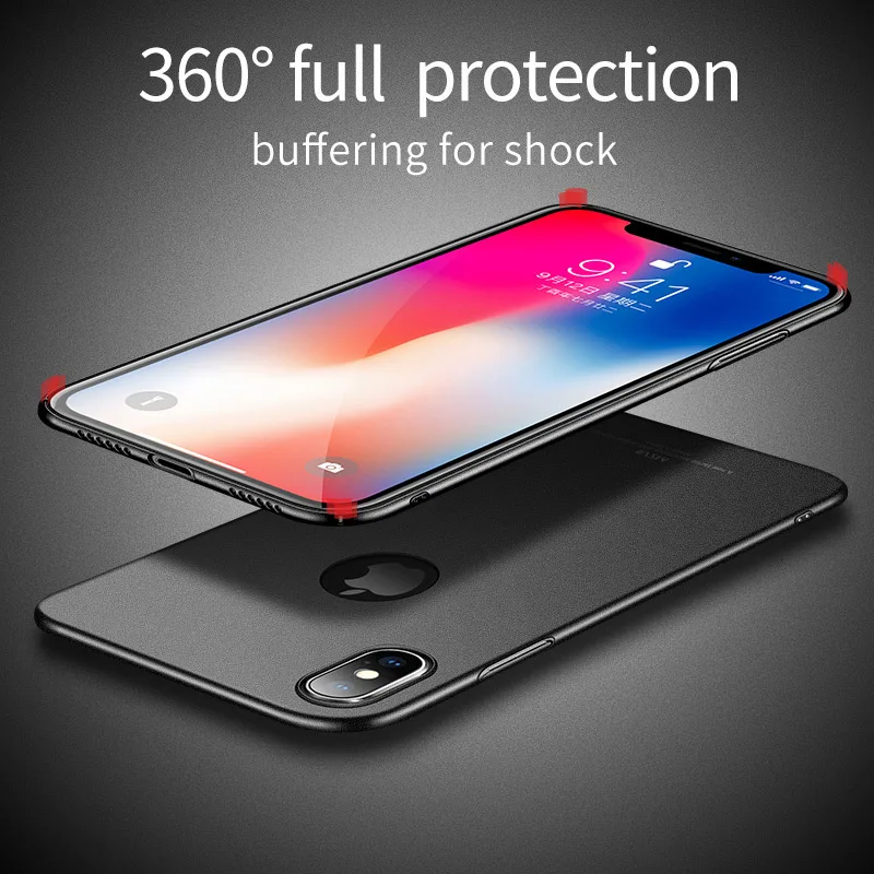 Msvii Phone Coque for iPhone X Case Ultra-thin Business Phone Cases for iPhone Xs Matte Hard Back Cover for iPhone XR Case Cover