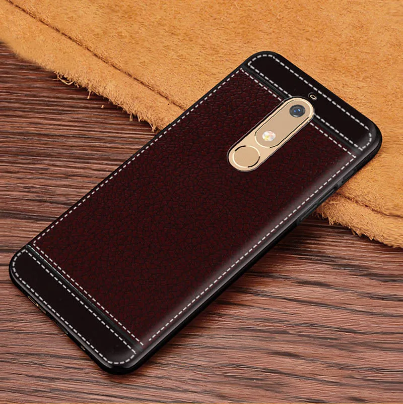 

For Nokia 5 2018 Case Nokia 5.1 Case Cover Leather Texture Soft TPU Case For Nokia 5.1 TA-1061 TA-1075 A-1076 TA-1081 TA-1088