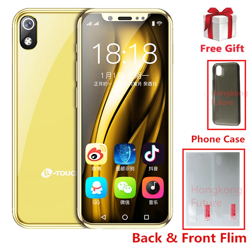 

Pocke Mini mobile phone K-TOUCH I9 Android 8.1 Metal Frame 2GB 16G 3.5 Inch celular GPS WIFI hotspot Face ID smallest Smartphone