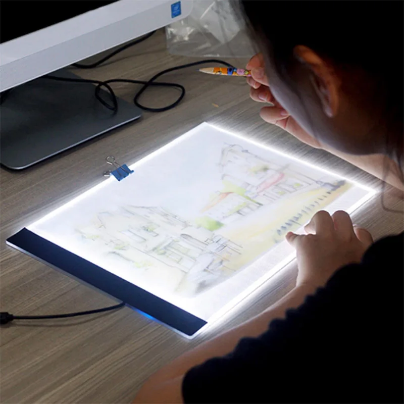 Цифровой графический планшет А4 светодиодный тонкий художественный трафарет для рисования, трафарет, трафарет для рисования, светильник, Настольный коврик для рисования, графические планшеты