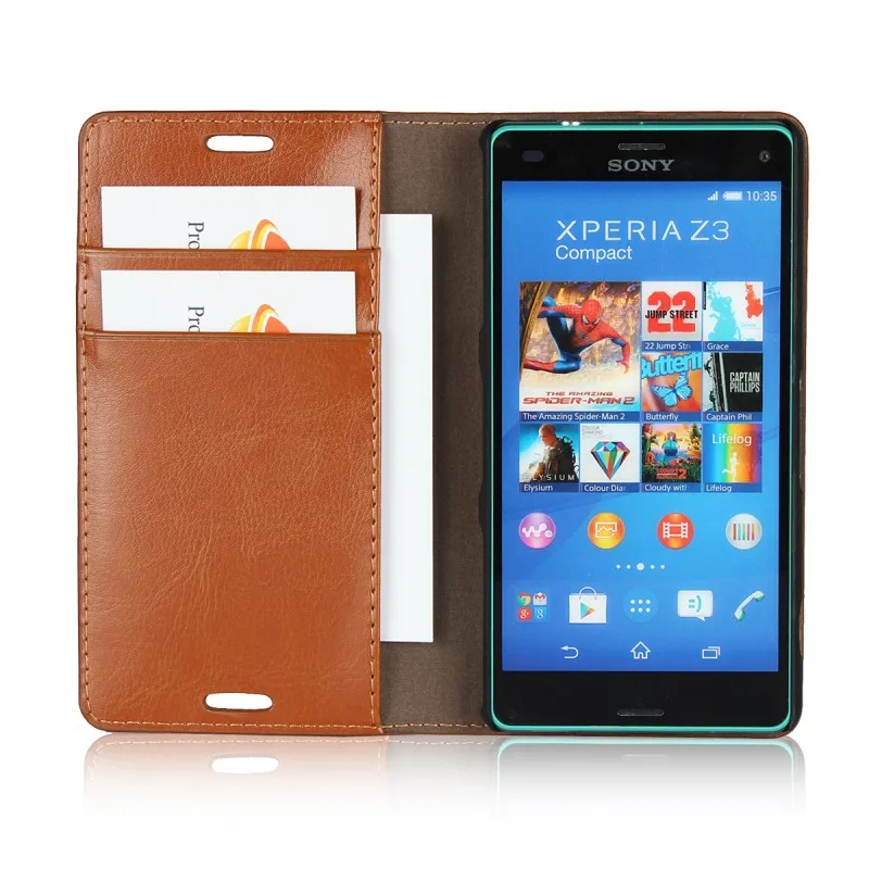 Чехол для sony Xperia Z3 Compact, D5803 D5833, Кожаный флип-кошелек, чехол для телефона s, для sony Xperia Z3 Compact Coque Hoesjes Etui