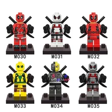 50 шт. супергерой, красный, черный, Дэдпул, горячий фильм, строительные блоки, блоки, друзья для детей, детские игрушки, brinquedos menina