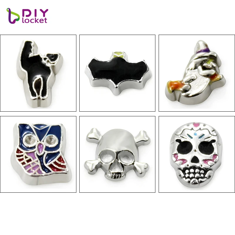 

10pcs! Mix Style Floating Charms Zinc Alloy Fit Floating Lockets & Floating Locket Bracelet LSFC271-551