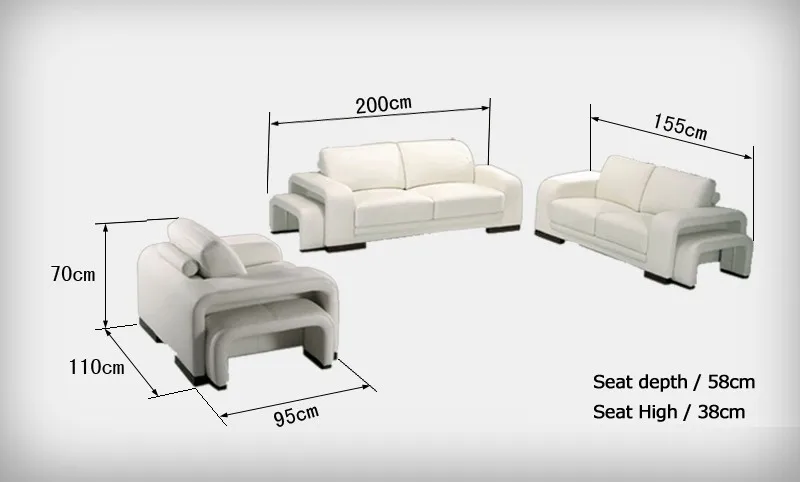 Белый цвет наборы диванов из натуральной кожи наборы диванов