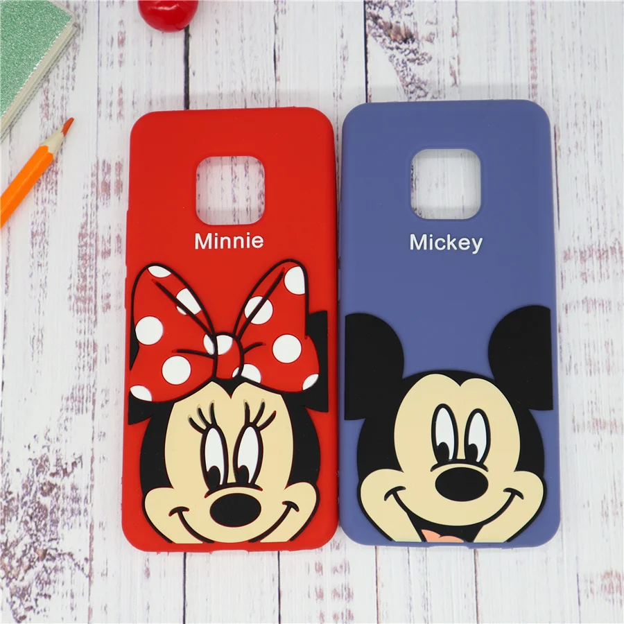 

3D Cartoon Mickey Minnie Mouse Phone Case for Huawei Honor 9 10 Play 8X P20 Mate 9 10 20 Pro Lite Mate 20 X Soft Silicone Cover