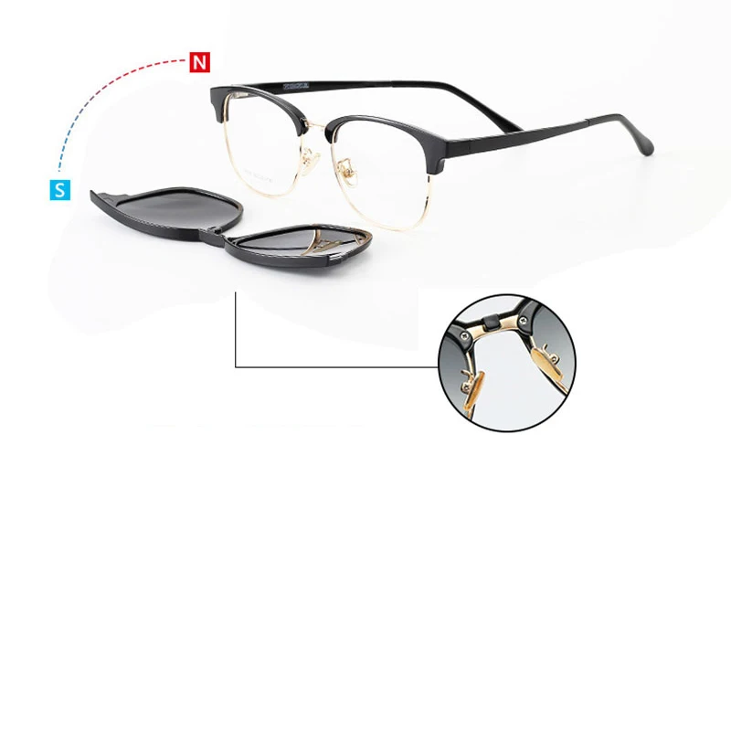 Поляризованные прикрепляемые солнцезащитные очки для мужчин вождения мужские солнцезащитные очки прямоугольные Винтажные Солнцезащитные очки для мужчин/женщин