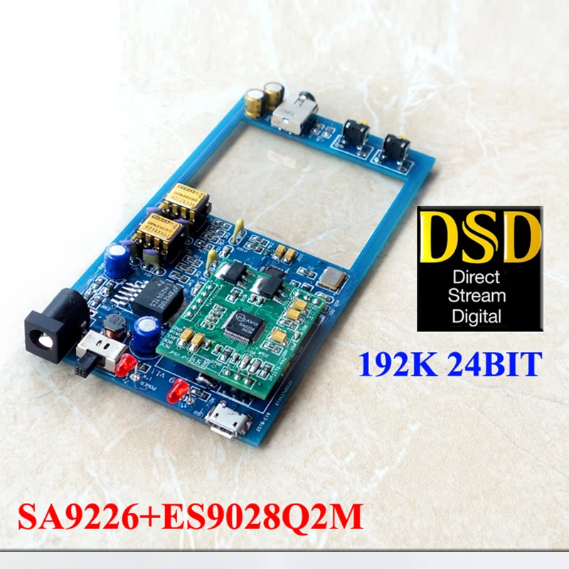 M9 минисистемы USB DAC DSD аудио усилитель Совет декодирования доска SA9926 ES9028Q2M OPA620SG * 2 ЦАП усилителя