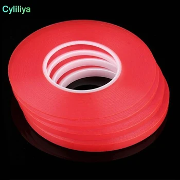 

1mm 2mm 3mm 4mm 5mm 8mm 10mm 25M Transparent Clear Adhesive Transparent Double side Adhesive Tape Heat Resistant Universal 10pcs