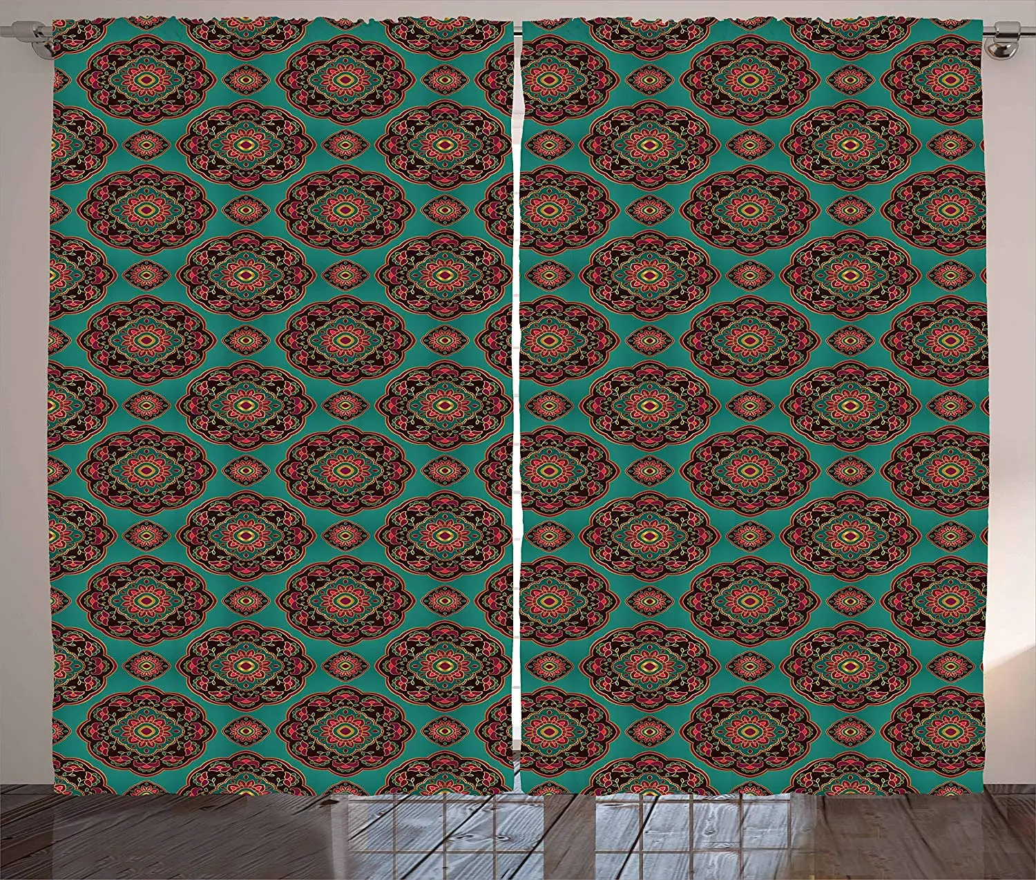 Восточные шторы с цветочным рисунком Мандала мотивы Восточный традиционный Азиатский красочный узор гостиная спальня окно