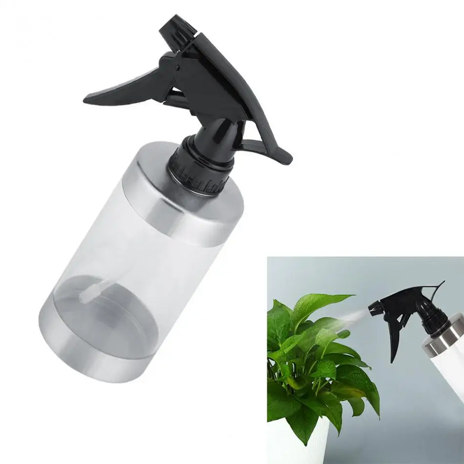 Stainless Steel and Acrylic Transparent Watering Can Pot Bottle Garden Sprinkle Flowers Plants Water Sprayer |
