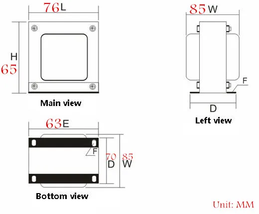 HIFI усилитель аудио EI выход трансформатора: AC250V(120mA)-0-AC250V(120mA), 0-AC6.3V(3A) ламповый усилитель питания