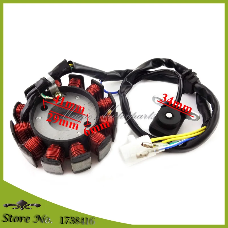 

12 Coils 5 Wire Ignition Stator Magneto For GY6 125 150 cc Engine Chinese Moped Scooter ATV