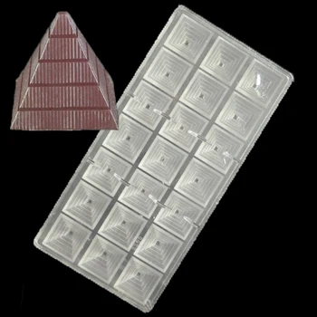 

3 D Food Grade Pyramid Shaped Pastry Baking Tool Clear Polycarbonate DIY Modelling Ice Shaping Cake Chocolate PC Mold Tools