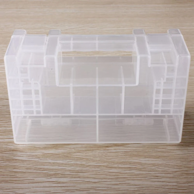 Mayitr 1pc Portable Battery Storage Box 15cm Hard Plastic Battery Healthy Case Holder Organiser For AA/AAA Battery
