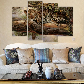 

Unframed Large Canvas Paintings Leopard Paintings African Animal In The Tree Print Wall Art Modular Pictures Home Decor Modular