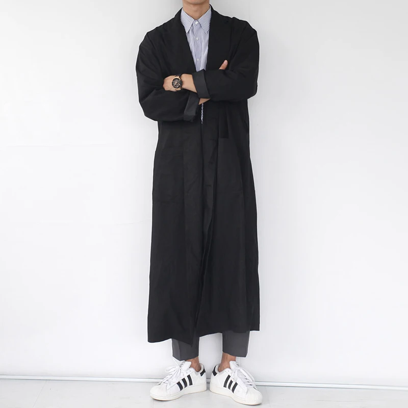 estilo longo masculino amantes windbreaker maré.