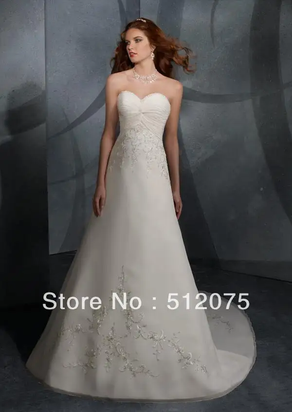 Free Shipping New Stock 2013 style Sexy pleat appliques Wedding gowns gown All Size | Свадьбы и торжества