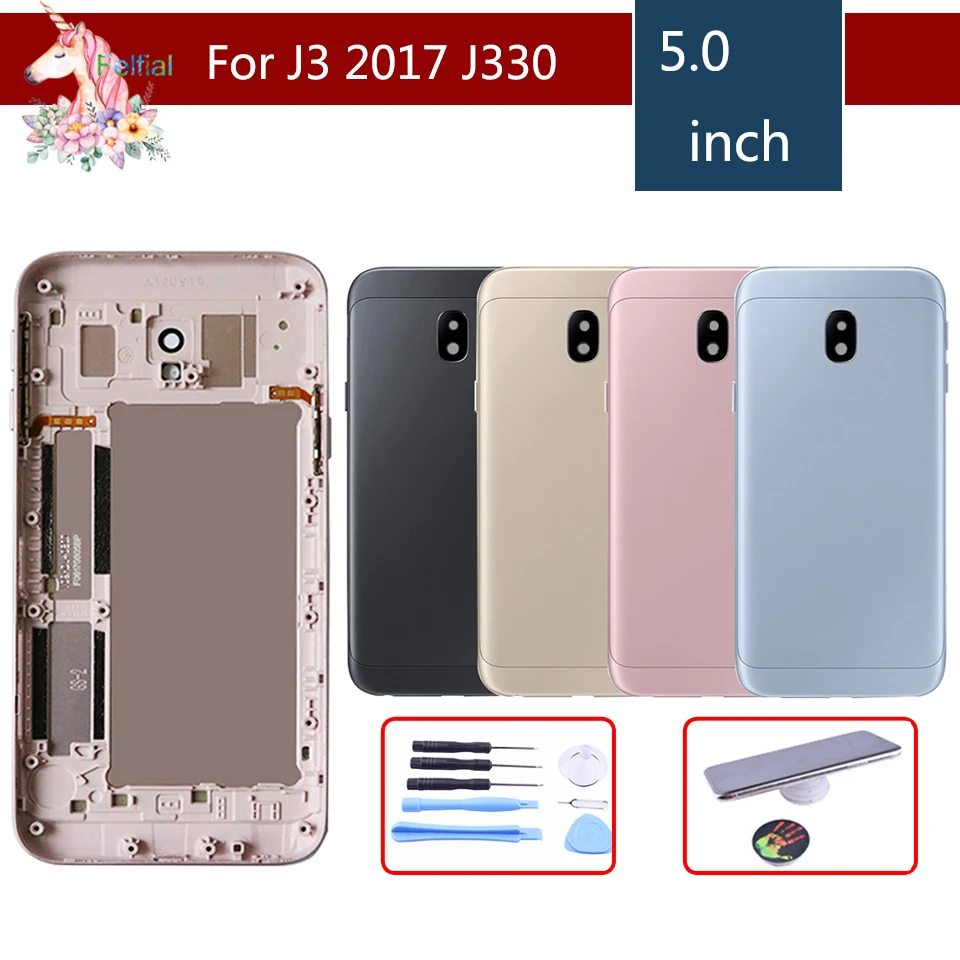 For Samsung Galaxy J3 17 J3 Pro J330 J330f J3 Pro Housing Battery Cover Door Rear Chassis Back Case Housing Replacement Mobile Phone Housings Frames Aliexpress